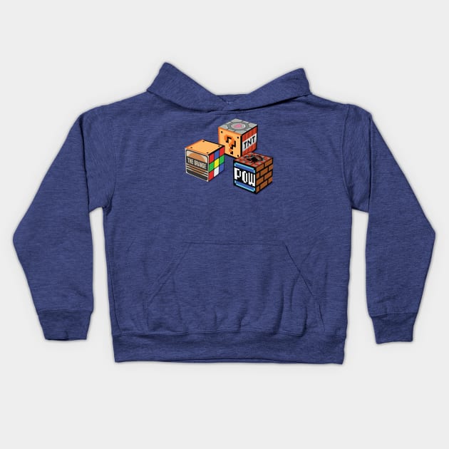 Geeky Cubes Kids Hoodie by d4n13ldesigns